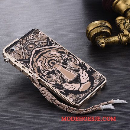 Hoesje iPhone Se Scheppend Trendy Merktelefoon, Hoes iPhone Se Metaal Hard Anti-fall