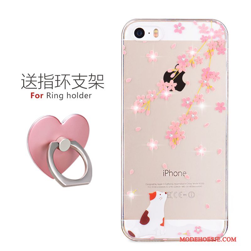 Hoesje iPhone Se Spotprent Mooietelefoon, Hoes iPhone Se Siliconen Super Schattig Zwart