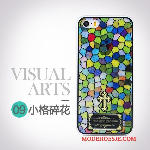 Hoesje iPhone Se Spotprent Persoonlijk Groen, Hoes iPhone Se Scheppend Mooietelefoon