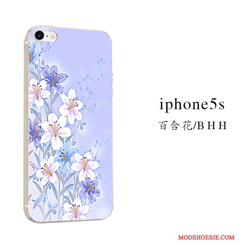 Hoesje iPhone Se Zakken Blauw Super Schattig, Hoes iPhone Se Zacht Trendtelefoon