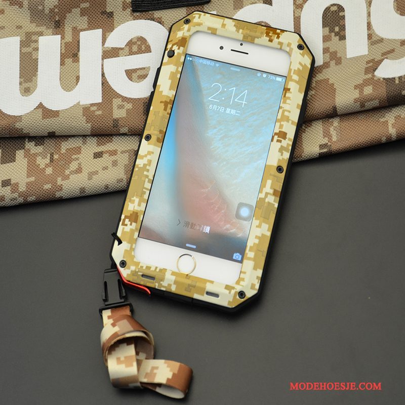 Hoesje iPhone Se Zakken Trend Camouflage, Hoes iPhone Se Bescherming Groen Pantser