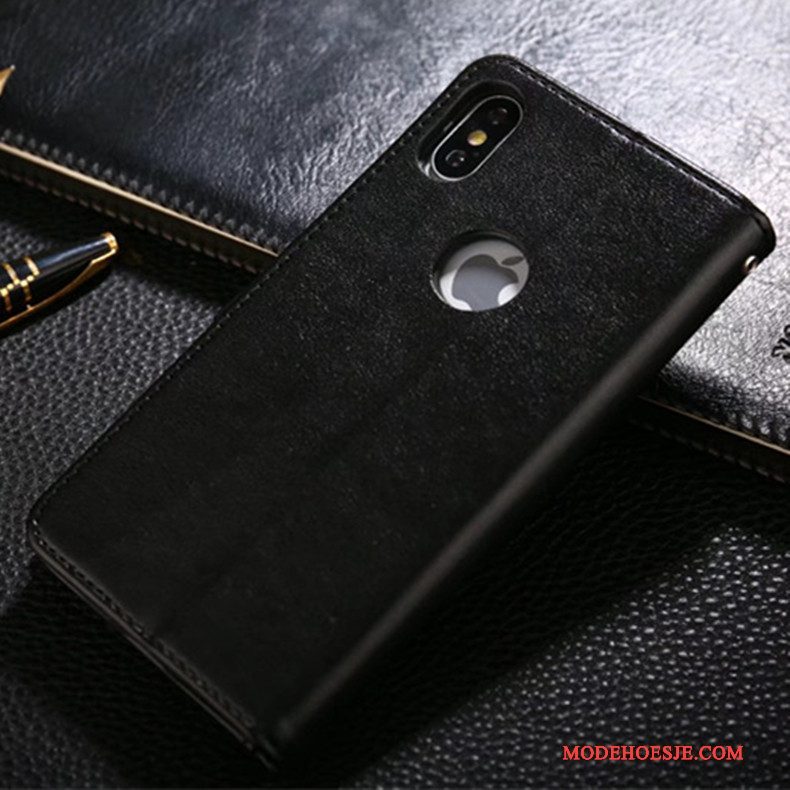 Hoesje iPhone X Bescherming Bedrijf Anti-fall, Hoes iPhone X Leer