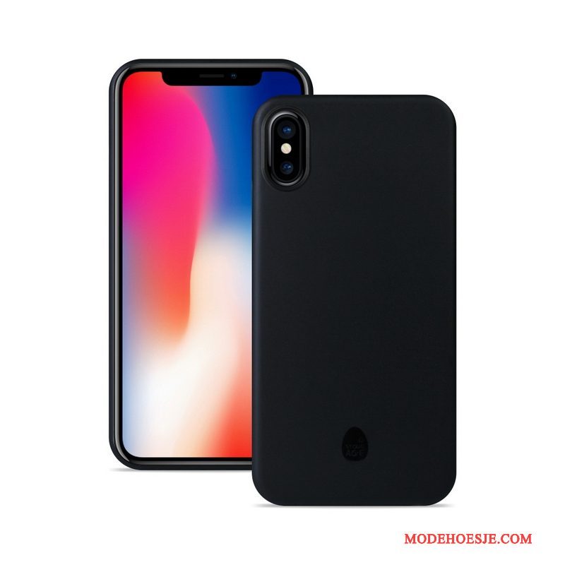 Hoesje iPhone X Bescherming Telefoon Dun, Hoes iPhone X Blauw Schrobben