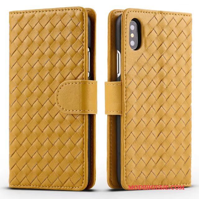 Hoesje iPhone X Folio Anti-fall Kaart, Hoes iPhone X Bescherming Weventelefoon