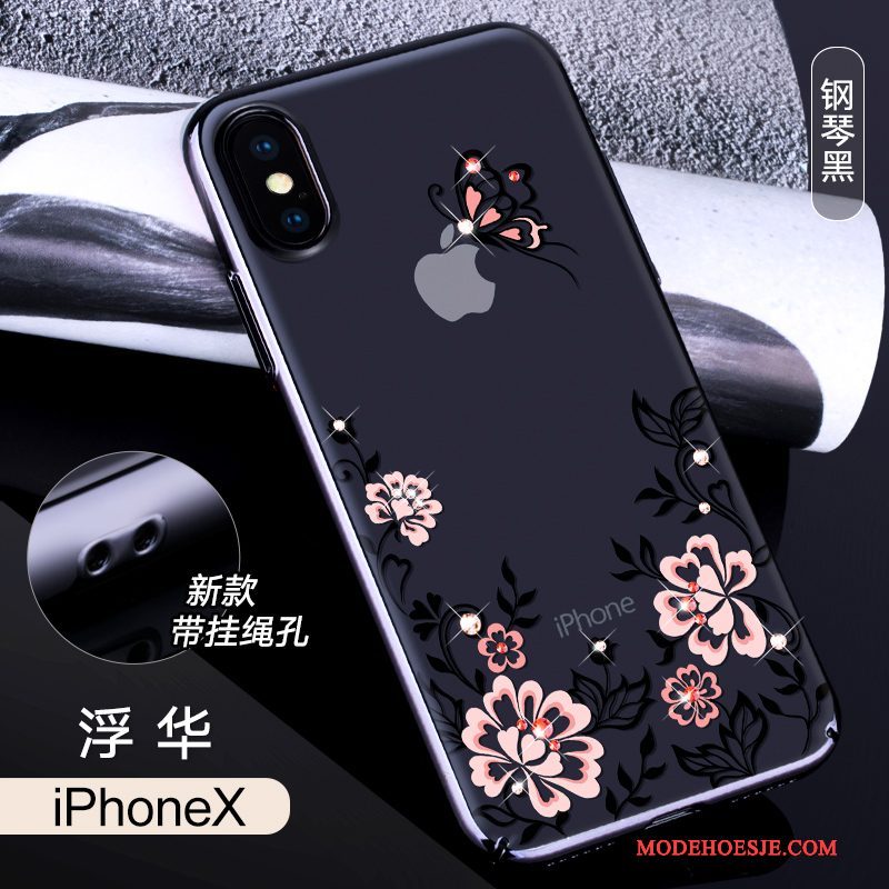 Hoesje iPhone X Kleur Doorzichtig Trendy Merk, Hoes iPhone X Luxe Anti-fall Nieuw