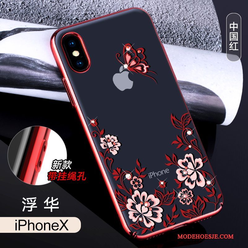 Hoesje iPhone X Kleur Doorzichtig Trendy Merk, Hoes iPhone X Luxe Anti-fall Nieuw