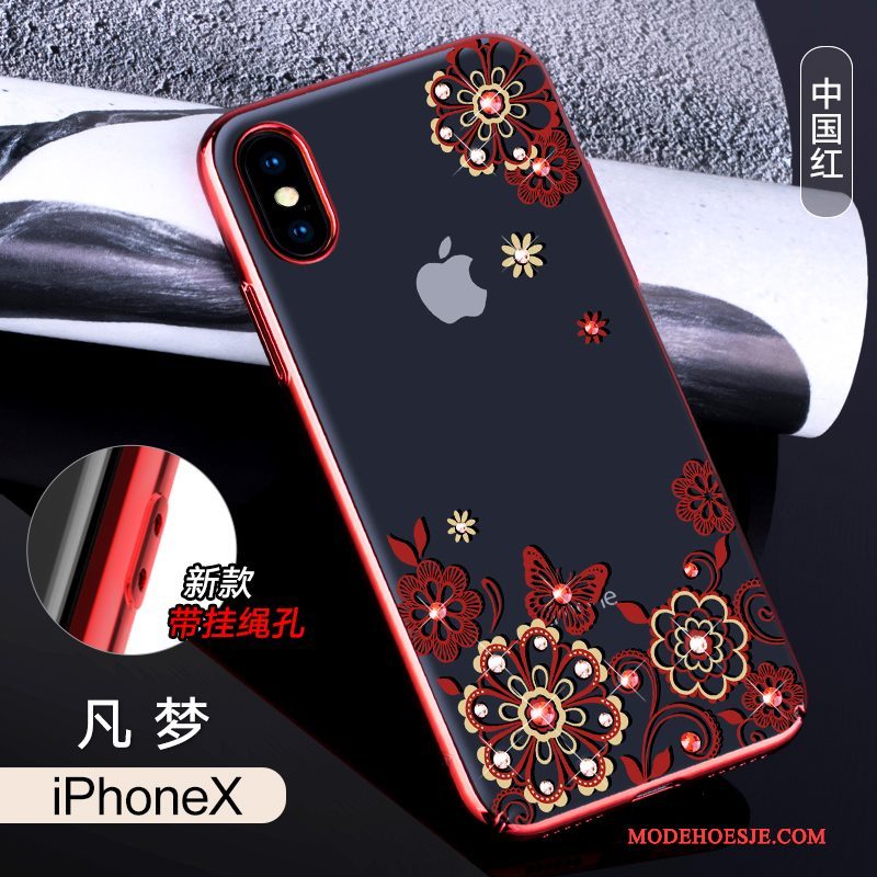 Hoesje iPhone X Kleur Doorzichtig Trendy Merk, Hoes iPhone X Luxe Anti-fall Nieuw