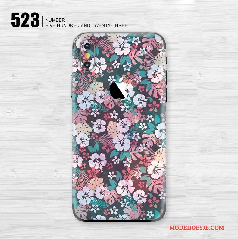 Hoesje iPhone X Kleur Skärmskydd Kunst, Hoes iPhone X Bescherming