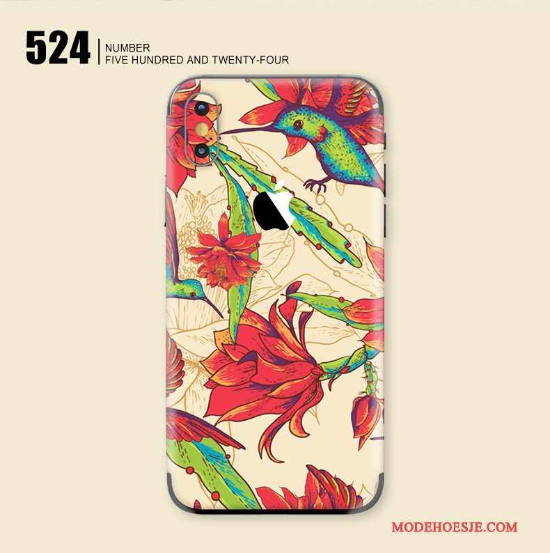 Hoesje iPhone X Kleur Skärmskydd Kunst, Hoes iPhone X Bescherming