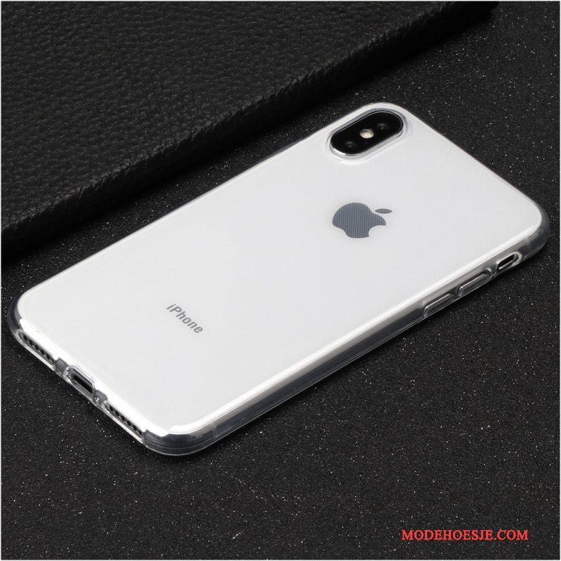Hoesje iPhone X Luxe Purper Nieuw, Hoes iPhone X Zakken Zwart Trendy Merk