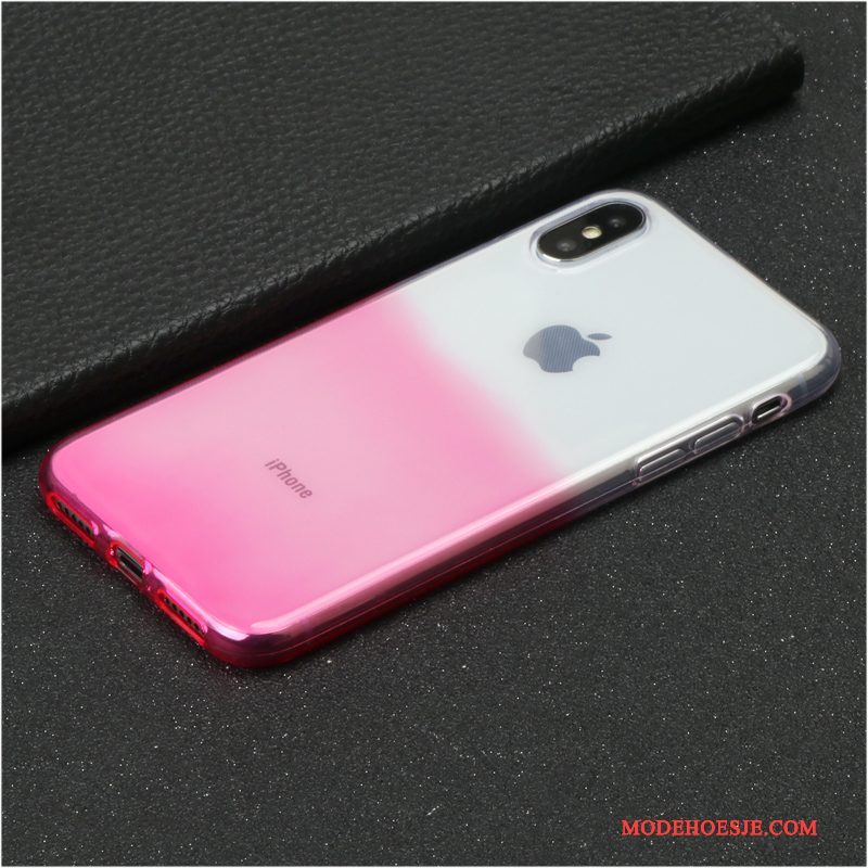 Hoesje iPhone X Luxe Purper Nieuw, Hoes iPhone X Zakken Zwart Trendy Merk