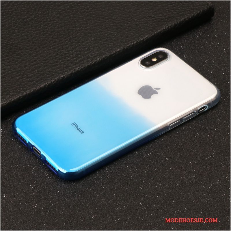 Hoesje iPhone X Luxe Purper Nieuw, Hoes iPhone X Zakken Zwart Trendy Merk