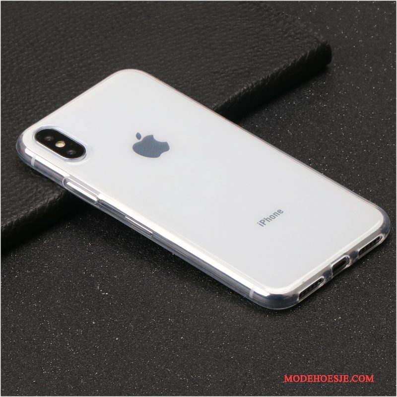 Hoesje iPhone X Luxe Purper Nieuw, Hoes iPhone X Zakken Zwart Trendy Merk