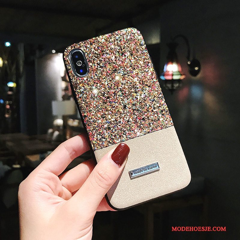 Hoesje iPhone X Scheppend Trend Anti-fall, Hoes iPhone X Strass Telefoon Gemengde Kleuren