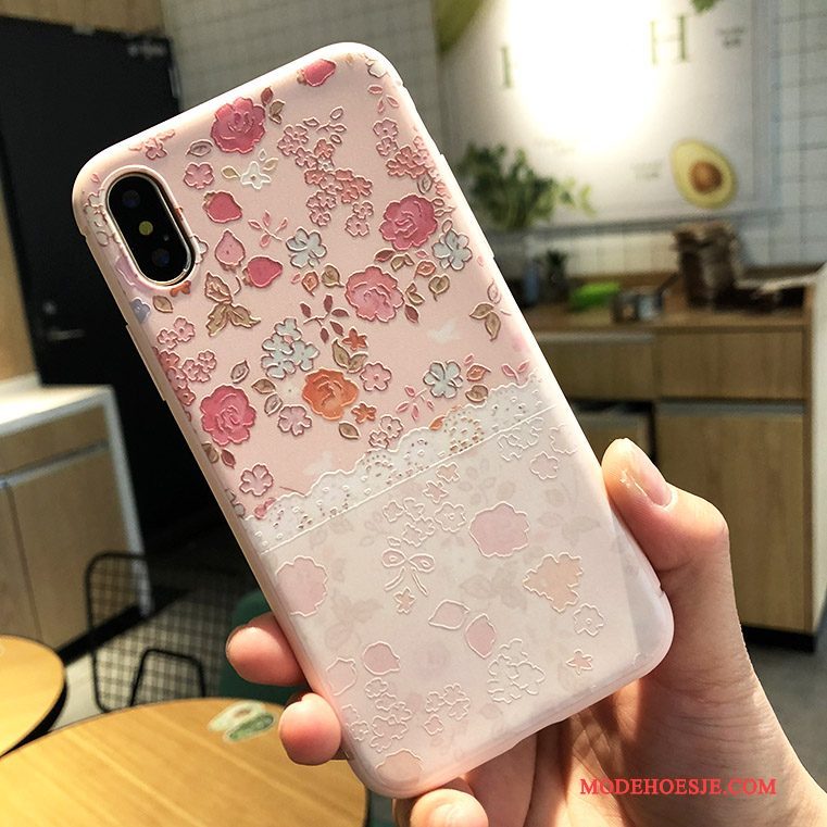 Hoesje iPhone X Zacht Hanger Trendy Merk, Hoes iPhone X Zakken Nieuw Licht