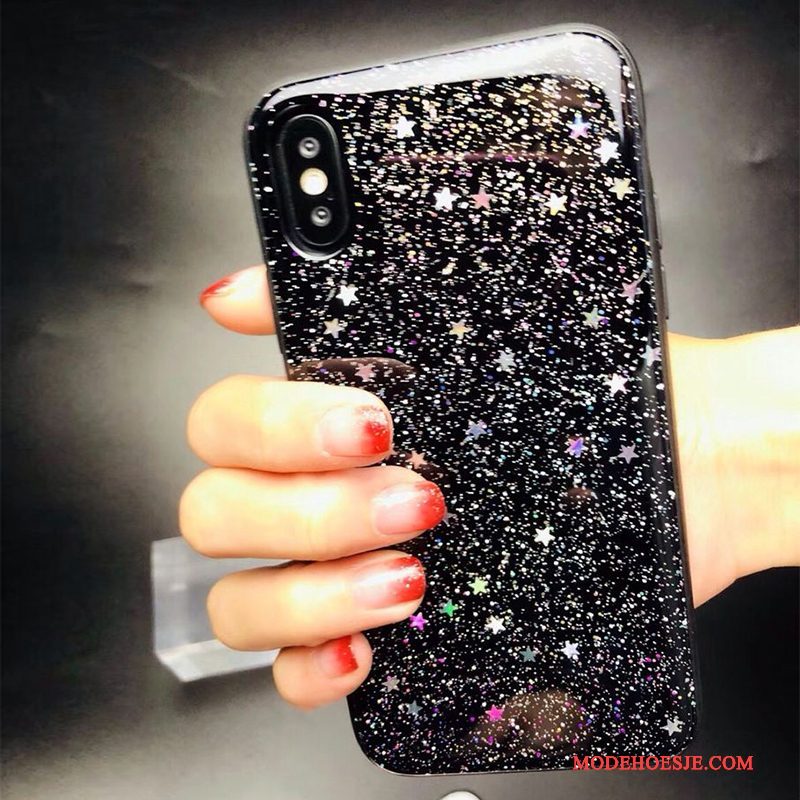 Hoesje iPhone X Zakken Anti-fall Roze, Hoes iPhone X Kleur Trendy Merktelefoon