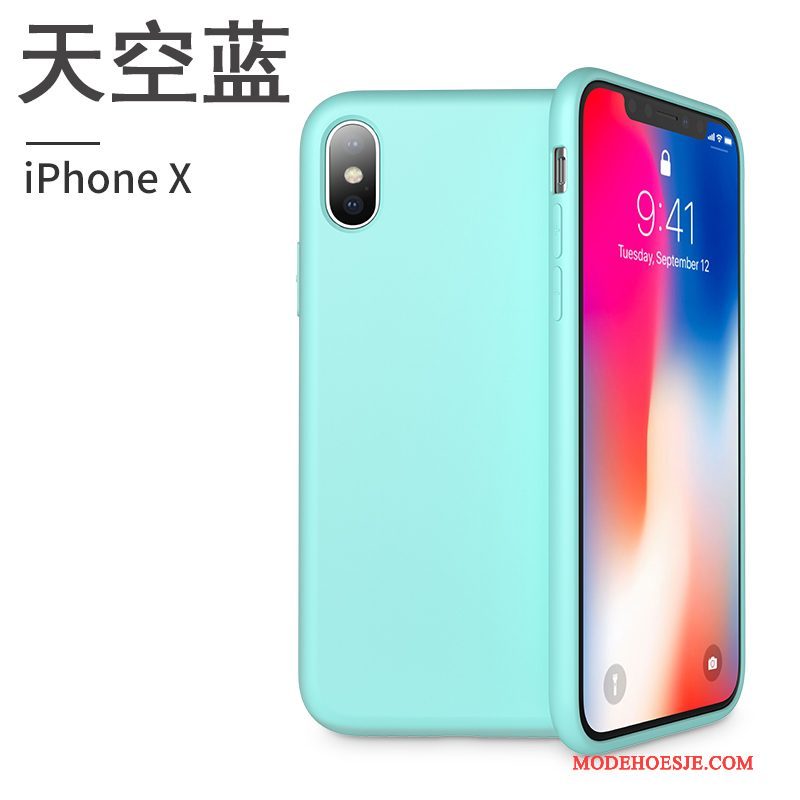 Hoesje iPhone X Zakken Roze Nieuw, Hoes iPhone X Siliconen Telefoon Trendy Merk