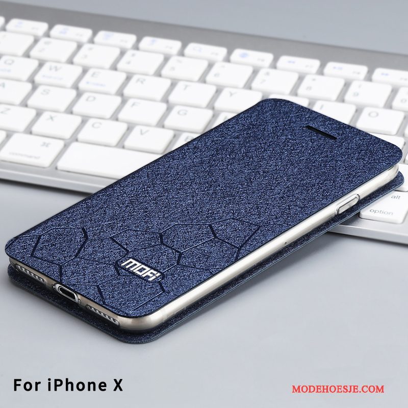 Hoesje iPhone X Zakken Telefoon Goud, Hoes iPhone X Bescherming Anti-fall