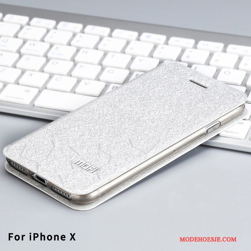 Hoesje iPhone X Zakken Telefoon Goud, Hoes iPhone X Bescherming Anti-fall