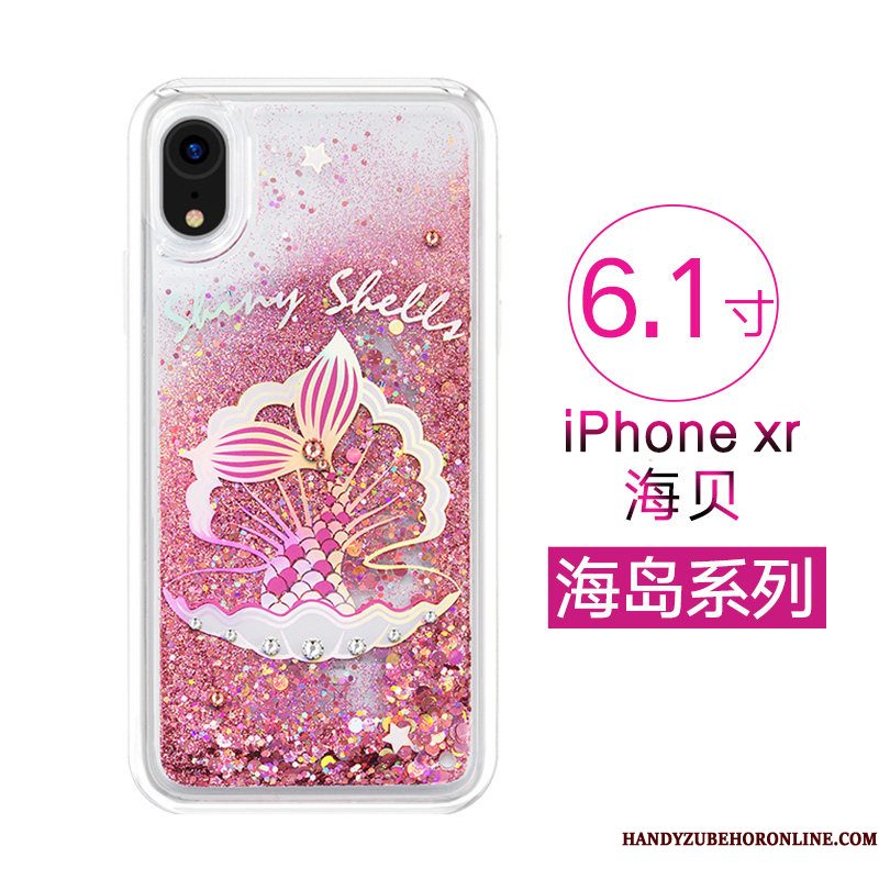 Hoesje iPhone Xr Mode Anti-fall Doorzichtig, Hoes iPhone Xr Scheppend Roze Persoonlijk