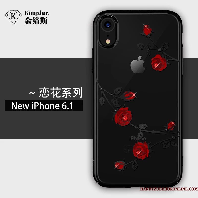 Hoesje iPhone Xr Scheppend Persoonlijk Hard, Hoes iPhone Xr Zakken Trendy Merk Rood