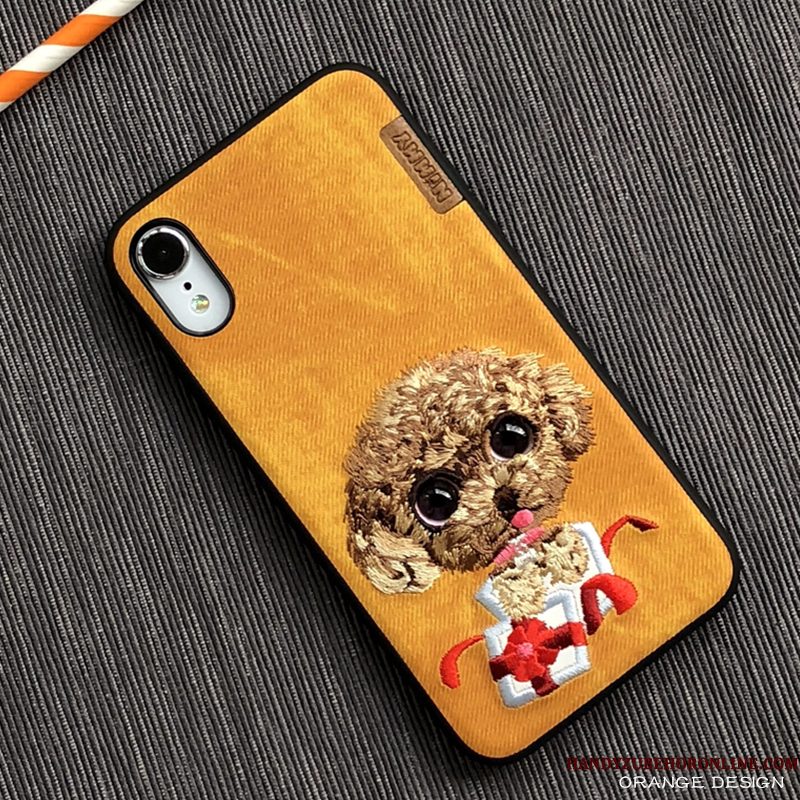 Hoesje iPhone Xr Spotprent Beren Hond, Hoes iPhone Xr Telefoon Trendy Merk