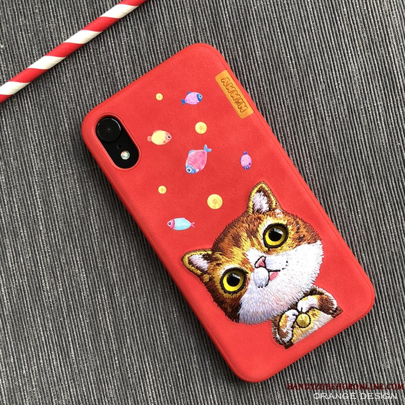 Hoesje iPhone Xr Spotprent Beren Hond, Hoes iPhone Xr Telefoon Trendy Merk