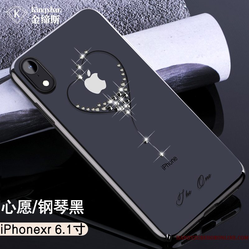 Hoesje iPhone Xr Strass High Endtelefoon, Hoes iPhone Xr Mode Doorzichtig Trendy Merk