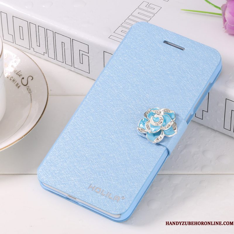 Hoesje iPhone Xs Max Leer Telefoon Blauw, Hoes iPhone Xs Max Folio Anti-fall