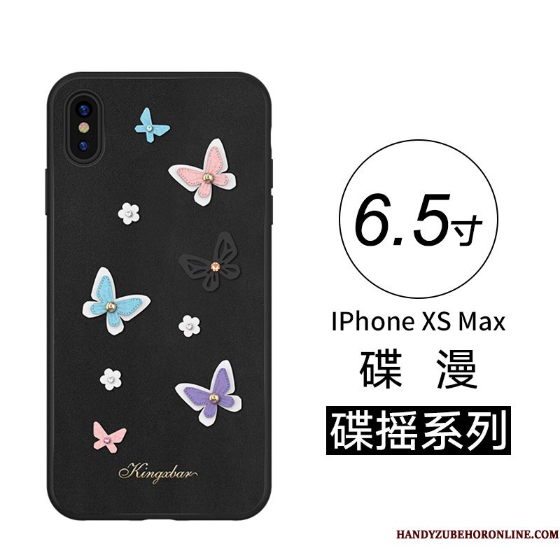 Hoesje iPhone Xs Max Mode Telefoon Anti-fall, Hoes iPhone Xs Max Scheppend Hard Goud