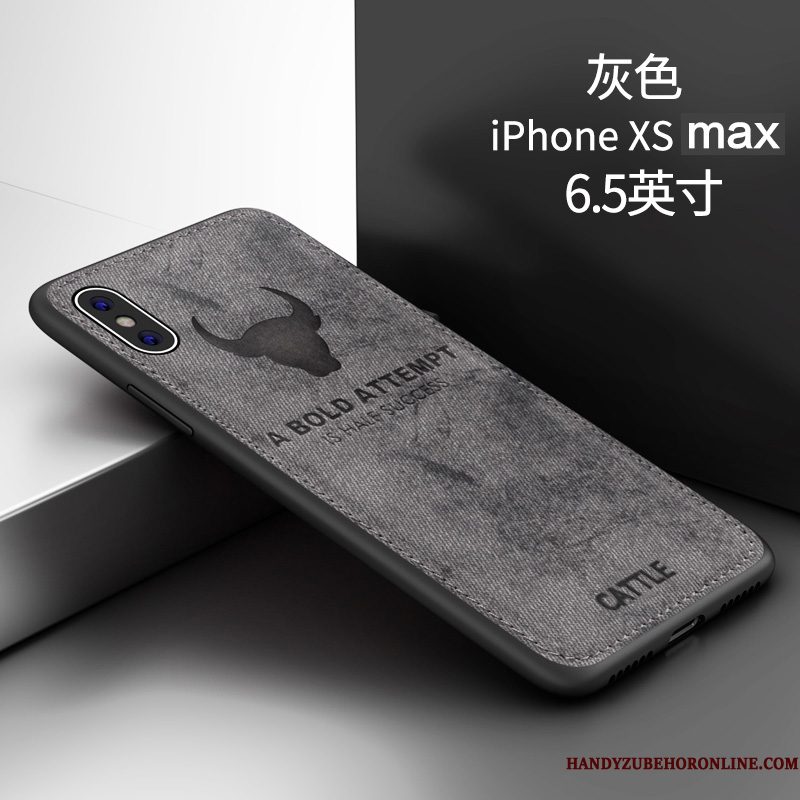 Hoesje iPhone Xs Max Siliconen Trendy Merk Nieuw, Hoes iPhone Xs Max Zacht Anti-falltelefoon