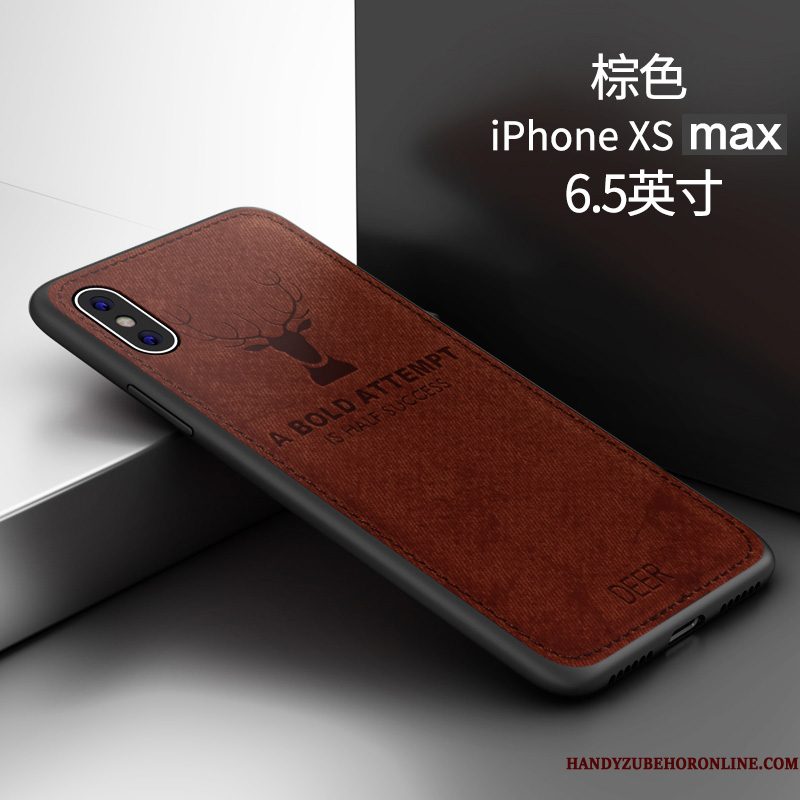 Hoesje iPhone Xs Max Siliconen Trendy Merk Nieuw, Hoes iPhone Xs Max Zacht Anti-falltelefoon