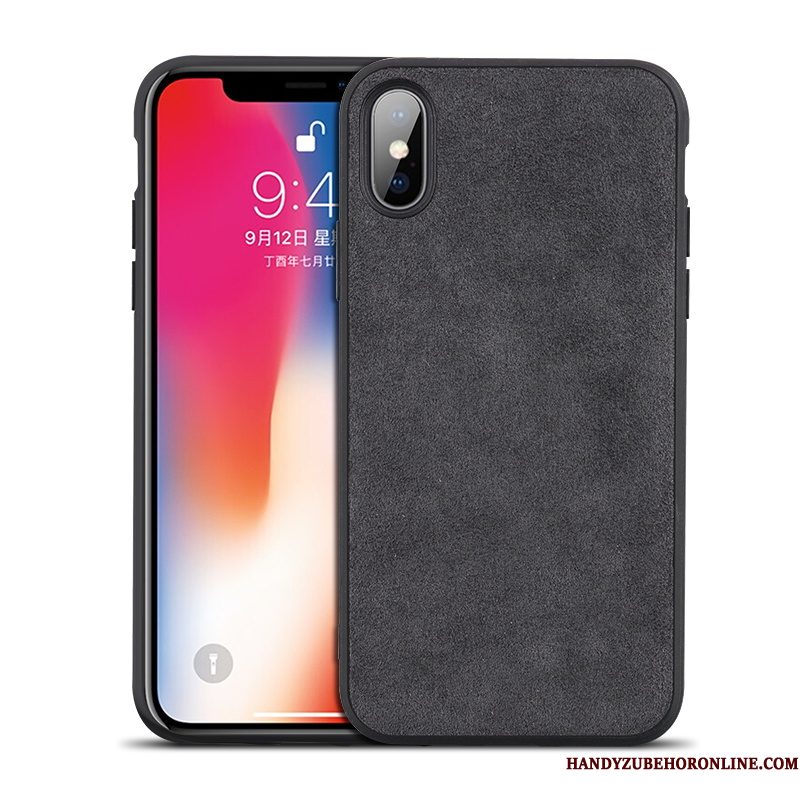 Hoesje iPhone Xs Max Zacht Hard Pluche, Hoes iPhone Xs Max Bescherming Net Red Anti-fall