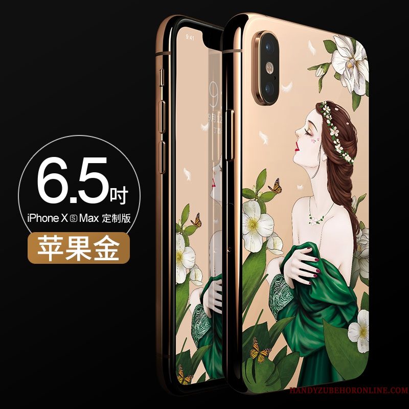 Hoesje iPhone Xs Max Zakken Doorzichtig Trendy Merk, Hoes iPhone Xs Max Zacht Telefoon Glas