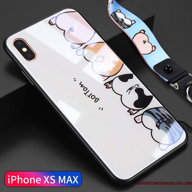 Hoesje iPhone Xs Max Zakken Roze Glas, Hoes iPhone Xs Max Telefoon Dun