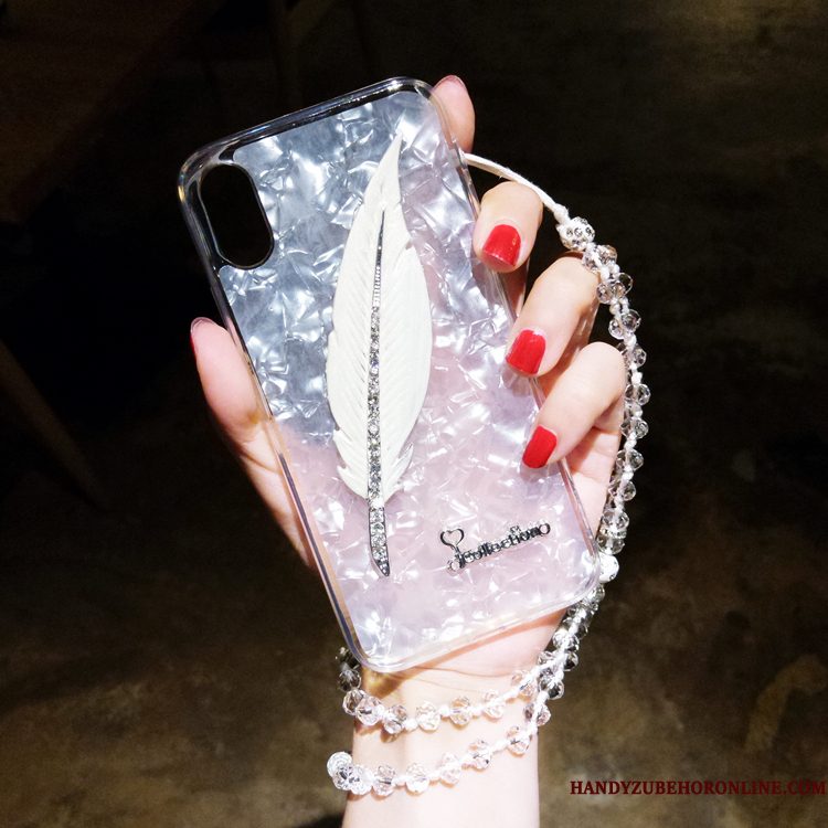 Hoesje iPhone Xs Scheppend Hanger Kristal, Hoes iPhone Xs Strass Nieuwtelefoon