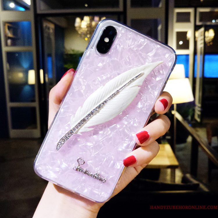 Hoesje iPhone Xs Scheppend Hanger Kristal, Hoes iPhone Xs Strass Nieuwtelefoon