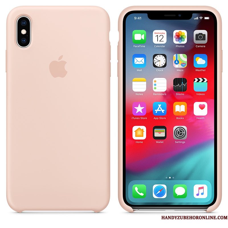 Hoesje iPhone Xs Siliconen Groen Anti-fall, Hoes iPhone Xs Bescherming Net Redtelefoon