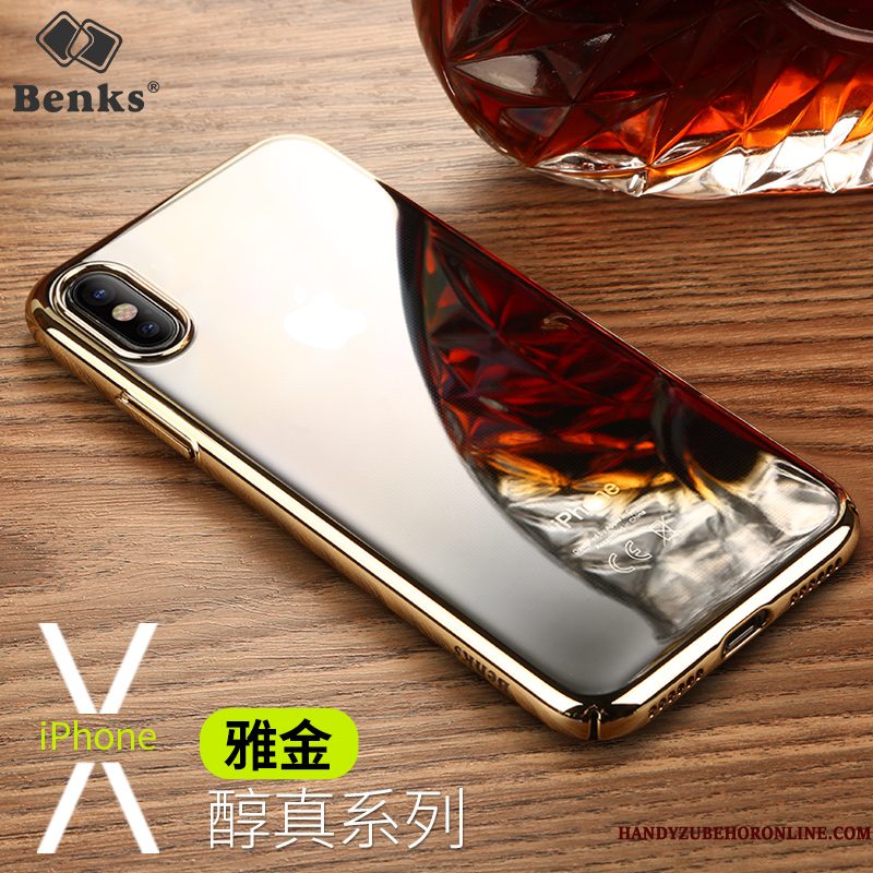 Hoesje iPhone Xs Zacht Anti-fall Trendy Merk, Hoes iPhone Xs Siliconen Dun Doorzichtig