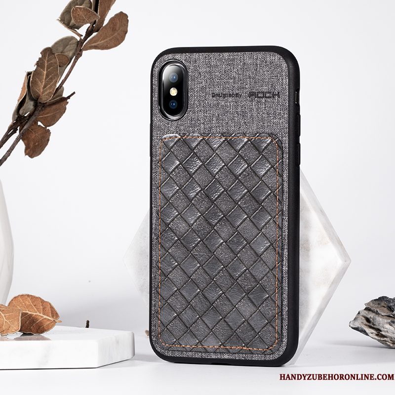 Hoesje iPhone Xs Zacht Elegante Nieuw, Hoes iPhone Xs Zakken Trendy Merktelefoon