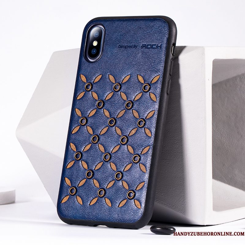 Hoesje iPhone Xs Zacht Elegante Nieuw, Hoes iPhone Xs Zakken Trendy Merktelefoon