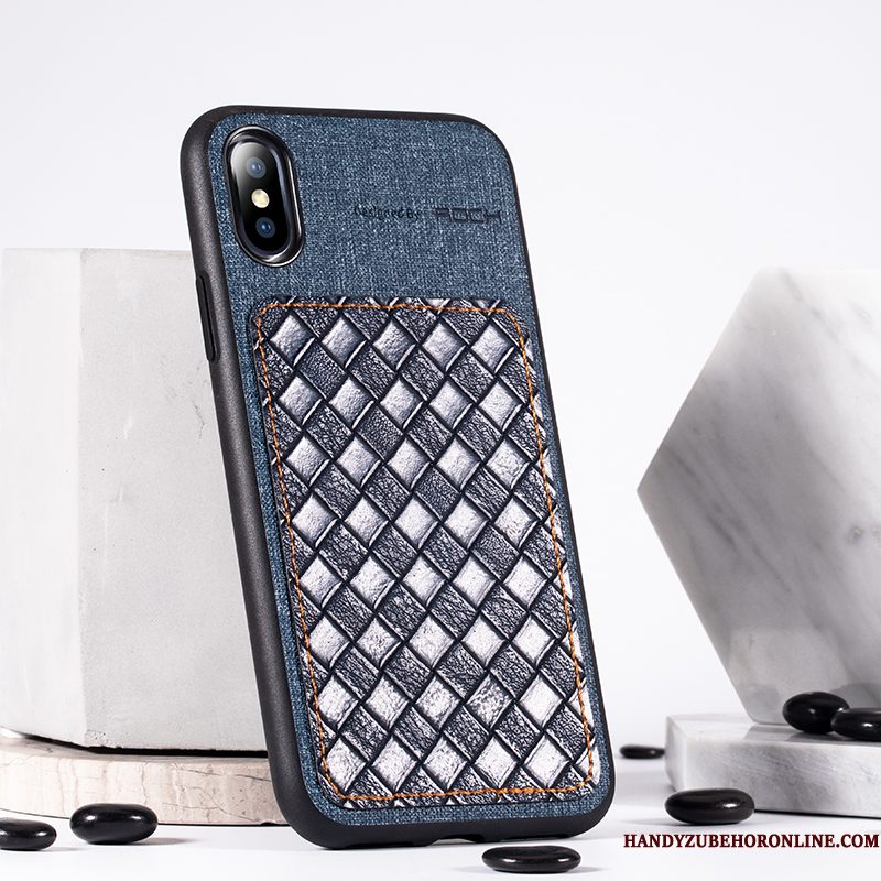 Hoesje iPhone Xs Zacht Elegante Nieuw, Hoes iPhone Xs Zakken Trendy Merktelefoon