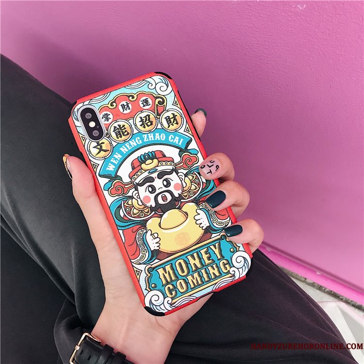 Hoesje iPhone Xs Zakken Anti-fall Persoonlijk, Hoes iPhone Xs Scheppend Trendy Merk Lovers