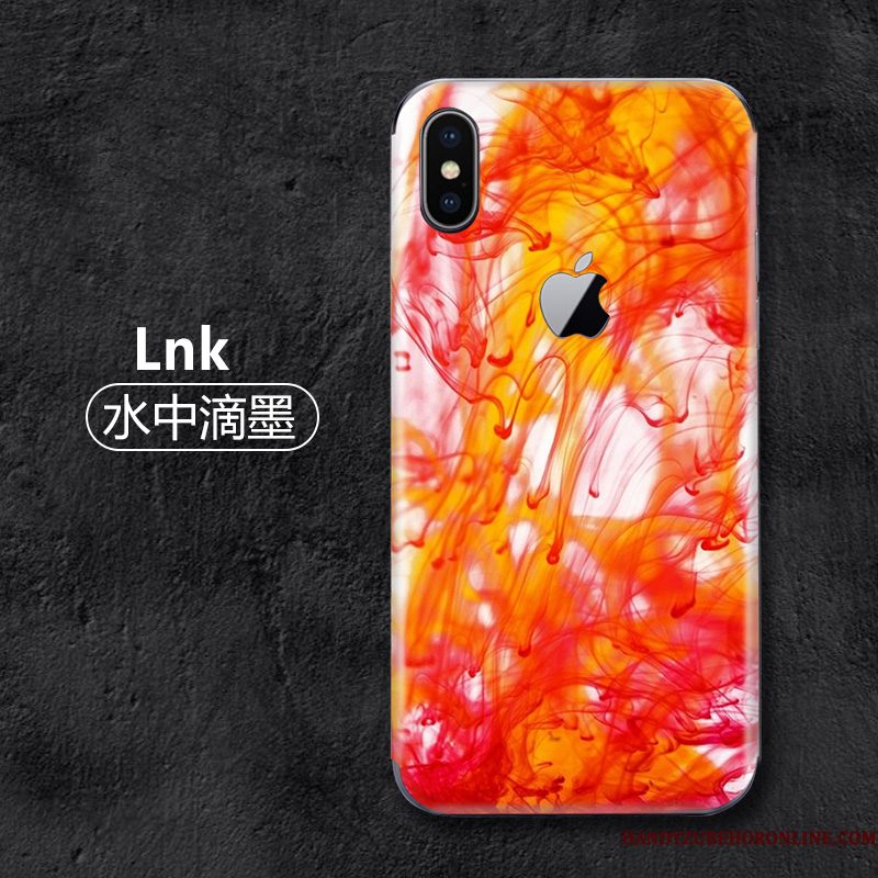 Hoesje iPhone Xs Zakken Trendy Merk Persoonlijk, Hoes iPhone Xs Scheppend Kleur Net Red