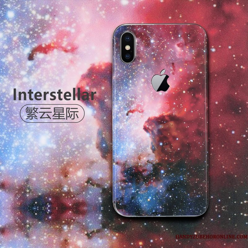 Hoesje iPhone Xs Zakken Trendy Merk Persoonlijk, Hoes iPhone Xs Scheppend Kleur Net Red