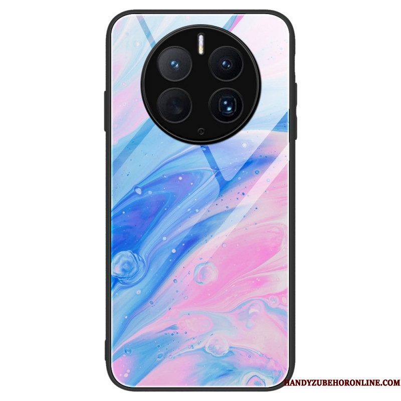 Hoesje voor Huawei Mate 50 Pro Stijlvol Marmer Gehard Glas