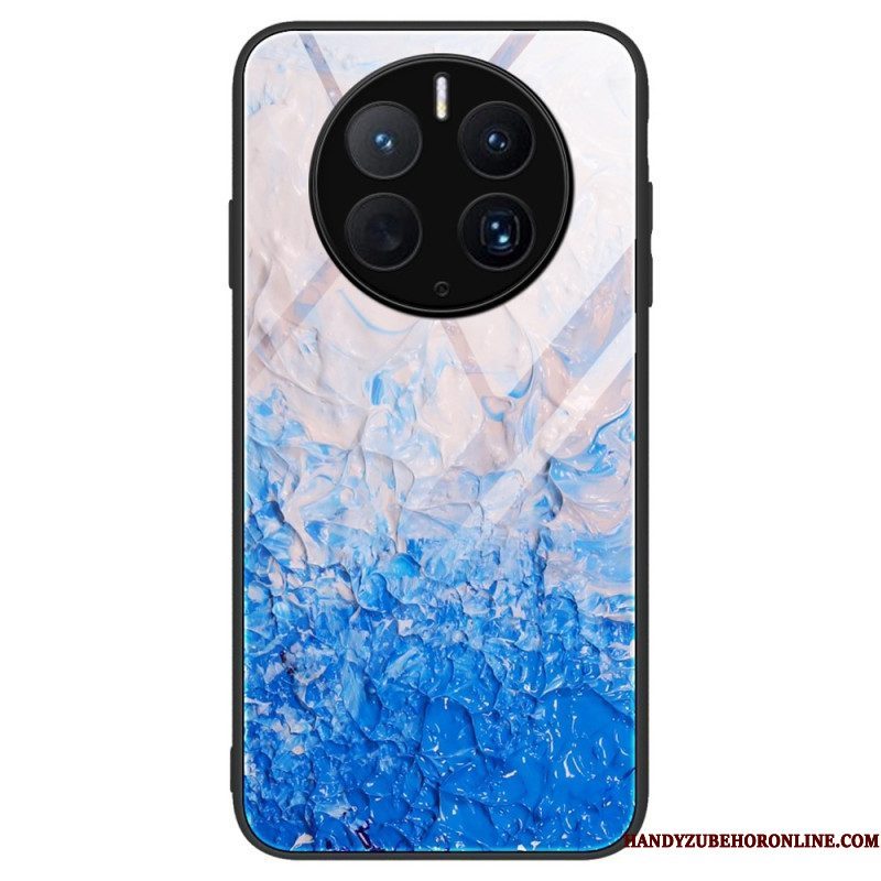 Hoesje voor Huawei Mate 50 Pro Stijlvol Marmer Gehard Glas