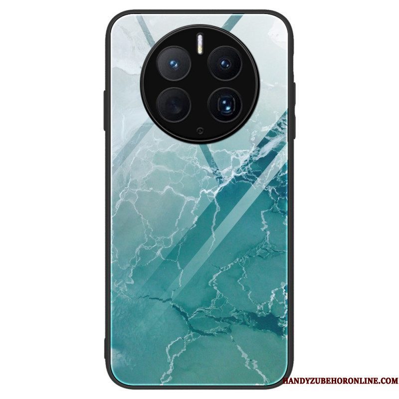 Hoesje voor Huawei Mate 50 Pro Stijlvol Marmer Gehard Glas