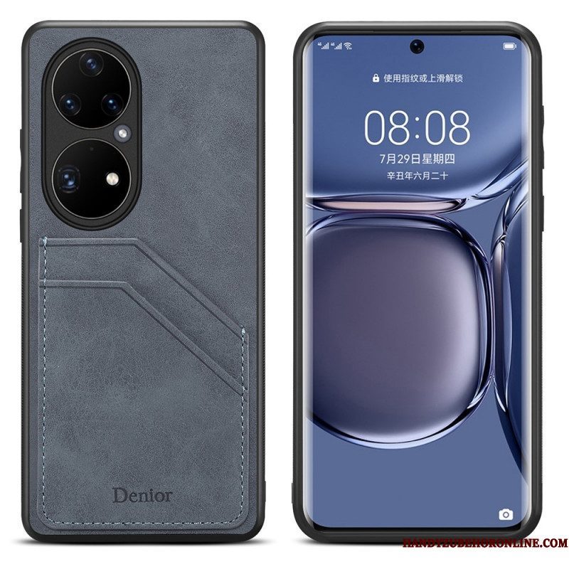 Hoesje voor Huawei P50 Pro Denior Kaarthouder Met Dubbel Slot