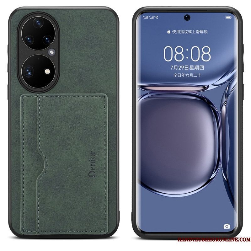 Hoesje voor Huawei P50 Pro Denior-kaarthouder